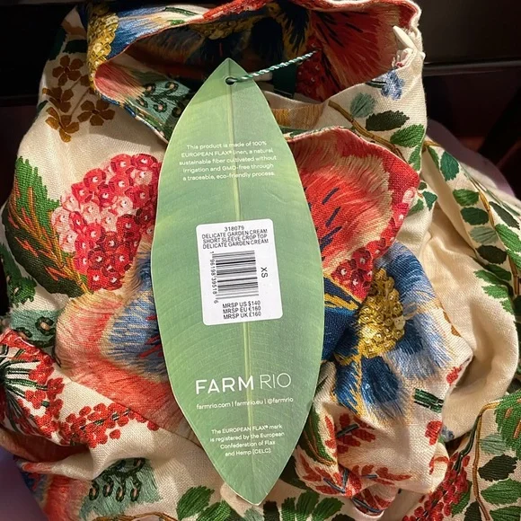 Farm Rio Delicate Garden Crop Top - Picture 3 of 8